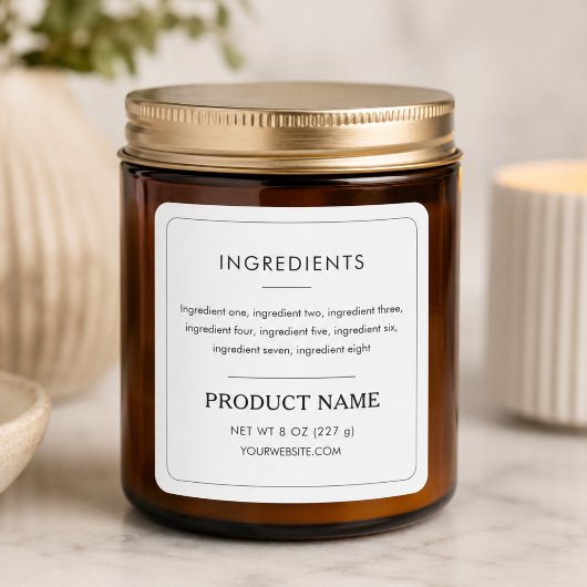 Ingrediënten Product Minimalistische Label
