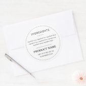 Ingrediënten Product Professioneel Etiket (Envelop)