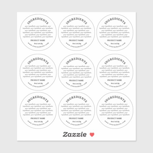 Ingrediënten Product Vinyl Transparant Label (Vel)