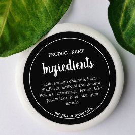 Ingrediënten Productlabel | Moderne, eenvoudige St Ronde Sticker