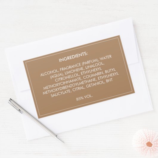 Ingrediënten Productlabel Rechthoekige Sticker (Envelop)