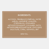 Ingrediënten Productlabel Rechthoekige Sticker (Voorkant)