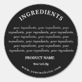 Ingrediënten Productlabel Ronde Sticker (Voorkant)
