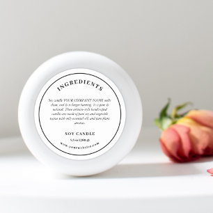 Ingrediënten Productlabel Ronde Sticker