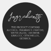 Ingrediënten Productlabel Stickers (Voorkant)