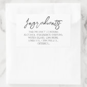 Ingrediënten Productlabel Stickers (Tas)