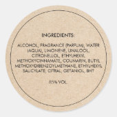 Ingrediënten Productlabel Stickers (Voorkant)