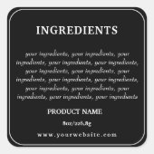 Ingrediënten Productlabel Vierkante Sticker (Voorkant)