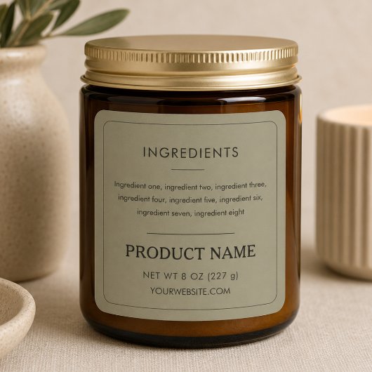 Ingrediënten Productlabel Vierkante Sticker