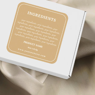 Ingrediënten Productlabel Vierkante Sticker