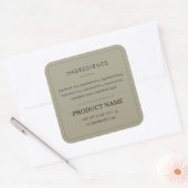 Ingrediënten Productlabel Vierkante Sticker (Envelop)