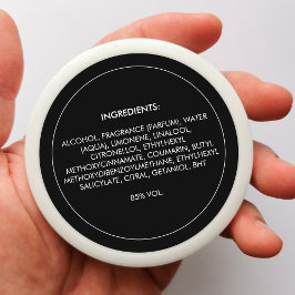 Ingrediënten Productlabel Zwarte Sticker