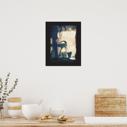  ingrediënten standaard Mixer Antiek Kitchen Poster (Keuken)