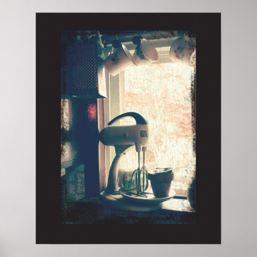  ingrediënten standaard Mixer Antiek Kitchen Poster (Voorkant)