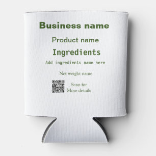 Ingrediënten voeg productnaam gewicht scan Q R det Blikjeskoeler