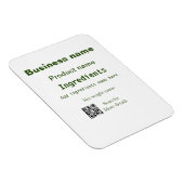 Ingrediënten voeg productnaam gewicht scan Q R det Magneet (Rechterzijde)