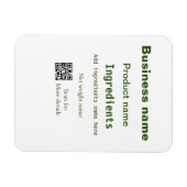 Ingrediënten voeg productnaam gewicht scan Q R det Magneet (Horizontaal)