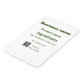 Ingrediënten voeg productnaam gewicht scan Q R det Magneet (Linkerzijde)