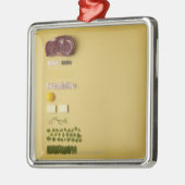 Ingrediënten voor bieszetmeel op geel metalen ornament (Links)