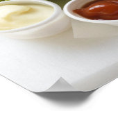 Ingrediënten voor cheeseburgers poster (Hoek)