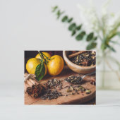 Ingrediënten voor masala chai briefkaart (Staand voorkant)