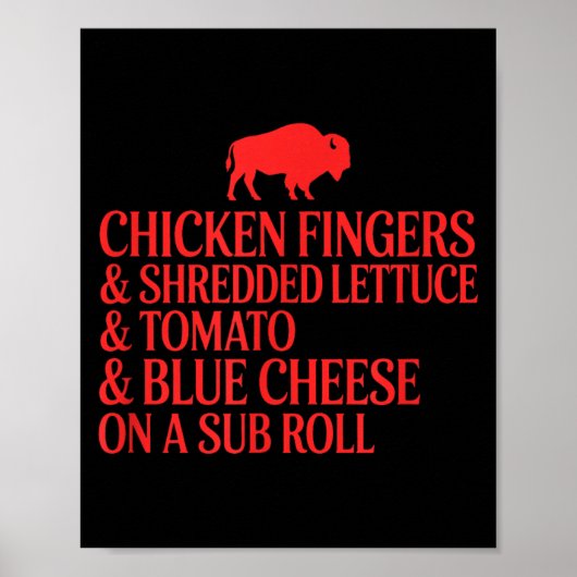 Ingredientenlijst Chicken Finger Sub Poster (Voorkant)