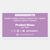 Ingrediëntenproductetiket Sticker (Voorkant)