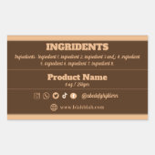 Ingrediëntenproductetiket Sticker (Voorkant)