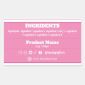 Ingrediëntenproductetiket Sticker (Voorkant)