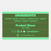Ingrediëntenproductetiket Sticker (Voorkant)