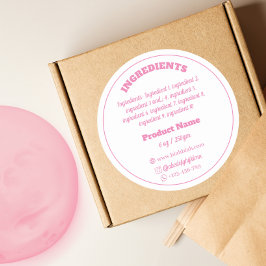 Ingrediëntenproductetiket Sticker