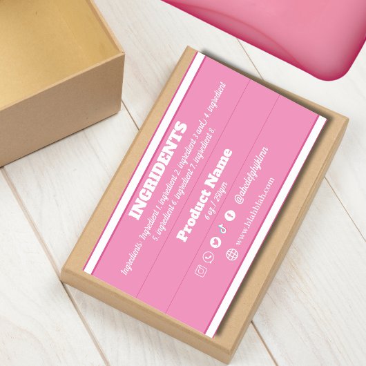 Ingrediëntenproductetiket Sticker