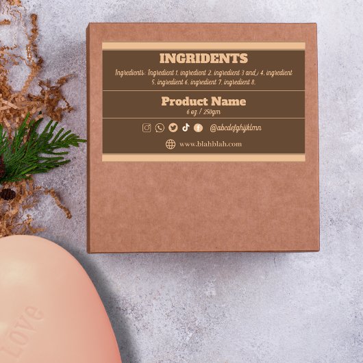 Ingrediëntenproductetiket Sticker