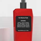 Ingrediëntlijst Handgemaakte zeep Skincare Black Vierkante Sticker