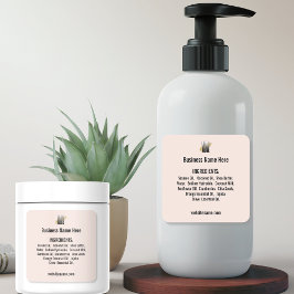 Ingrediëntlijst met de website van de Logo op Blus Vierkante Sticker