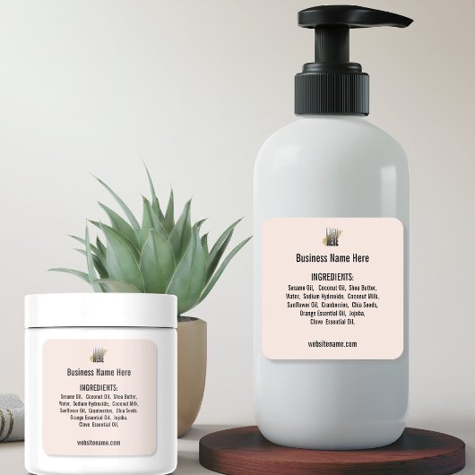 Ingrediëntlijst met de website van de Logo op Blus Vierkante Sticker