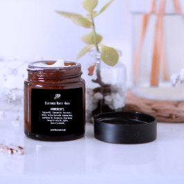 Ingrediëntlijst met Logo-website op zwart Vierkante Sticker