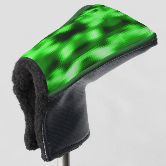 Ingrepen van groen en zwart glas golfheadcover (3/4 voorkant)