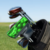 Ingrepen van groen en zwart glas golfheadcover (Insitu)