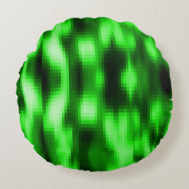 Ingrepen van groen en zwart glas rond kussen