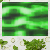 Ingrepen van groen en zwart glas theedoek (Gevouwen)