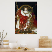 Ingres – Napoleon I op zijn imperiale troon Poster (Keuken)