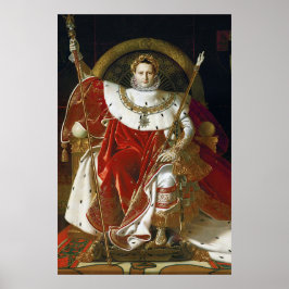 Ingres – Napoleon I op zijn imperiale troon Poster