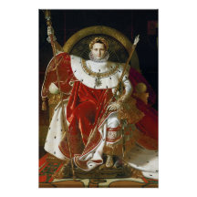 Ingres – Napoleon I op zijn imperiale troon Poster