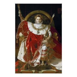 Ingres – Napoleon I op zijn imperiale troon Poster