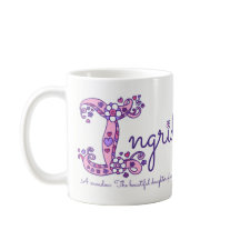 Ingrid naam betekent decoratieve I monogram mok