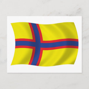Ingrische Finnen Vlag Ansichtkaart Briefkaart
