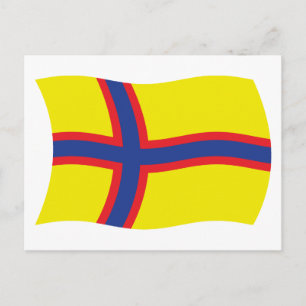 Ingrische Finnen Vlag Ansichtkaart Briefkaart