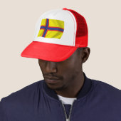 Ingrische Finnen Vlag Hoed Trucker Pet (In situ)