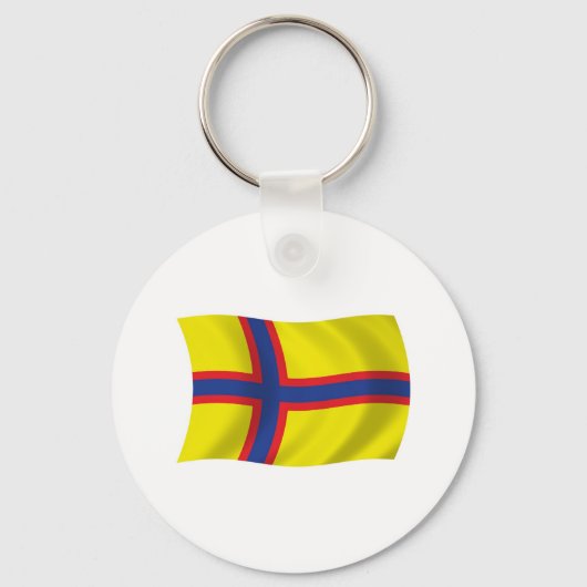 Ingrische Finnen Vlag Sleutelhanger (Voorkant)